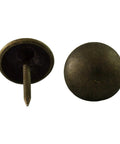 100 Pack Dark Antique Brass Upholstery Tacks For Chairs And Headboards, 7/16 Inch Head Diameter, 1/2 Inch Shank, Heavy Duty