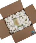 Hassle Free Biodegradable Corn Starch Packing Peanuts Bulk For Moving And Shipping fill a box protecting a fragile item.