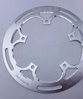 52T Aluminum Chainring Guard For Mountain Bikes 130mm BCD Crank CNC Machined Aluminum Alloy Easy Install Anti Skip Durable Silver Finish