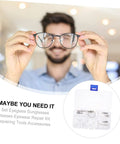 Eyeglass Repair Kit With Organized Storage Case For Quick Frame Fixes On The Go Includes Essential Tools For Friends And Family, Screwdrivers, Pliers, Wrenches, And Scratch Repair Accessories.