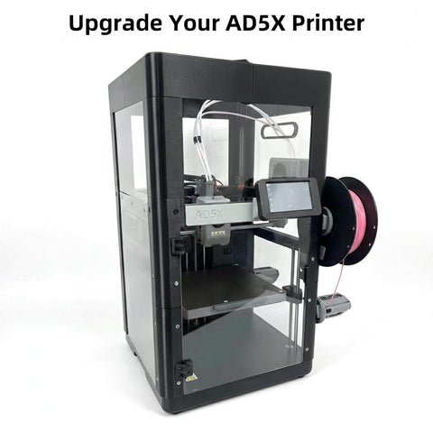 Upgraded Enclosure Kit For Falshforge AD5X 3D Printer with acrylic panels and screw accessories, front view