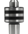 Close-up view of 4 Inch Lathe Live Center MT3 Bull Nose 75 Degree Tip With Triple Ball Bearing For Hollow Turning Beefy Durable Alloy Steel Shaft