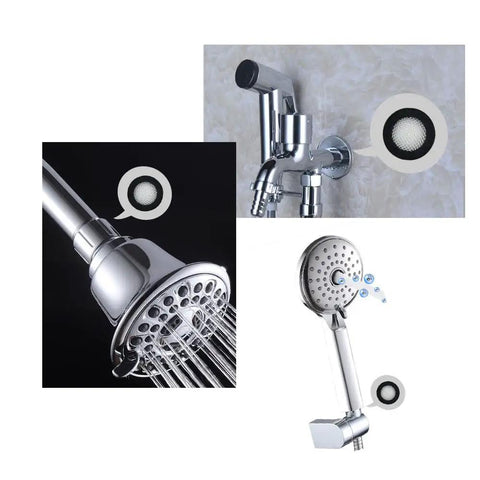15 Pack 40 Mesh Stainless Steel Hose Washers And Rubber Gasket Seals For Shower Heads Faucets And Garden Hoses O Ring Seals For Leak Prevention Durable Rubber Washers Kit installed in shower heads and faucets.
