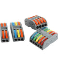 Cool 25pc Push In Wire Connector Terminal Block Set With Secure Tool Free Spring Cage Tech And Clear Housing Perfect For Quick Home LED Wiring Projects With 2 Through 5 Pin Configurations For Easy Electrical Upgrades, 4-pin blocks