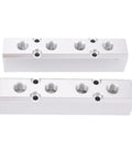 Beefy Aluminum Air Manifold For Four Way Six Port Pneumatic System With One Quarter Inch NPT Output And One Half Inch NPT Supply Heavy Duty Air Distribution Block For Industrial Automation, aluminum