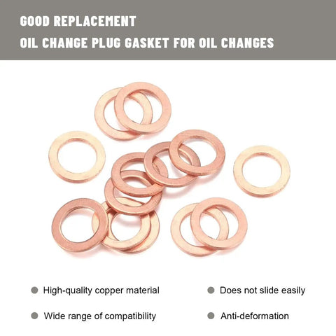 20 Pack 14mm Copper Oil Drain Plug Gasket Seals And Crush Washers For Leakproof Engine Performance And Smooth Running Dope