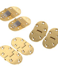Hardcore Durable Brass Hinges 2 Pack Round Edge for Folding Tables Two And A Half Inches By One And A Half Inches