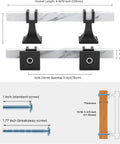Diagram showing Three Inch Kitchen Cabinet Handles Set 30 Pack Black And White Marble Grain Two Tone Square Pulls dimensions and screws