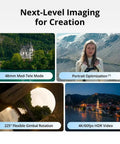 Next-level imaging features of Mini 5 Pro Fly More Drone Bundle With RC 2 Remote, 4K60 HDR video, flexible gimbal, portrait mode