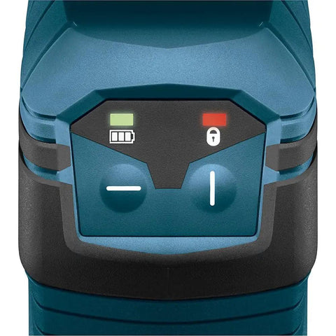 Control panel of Beefy Outdoor Green Cross Line Laser Level With 75 Ft Range, Self Leveling, Horizontal And Vertical Modes, Electronic Laser.