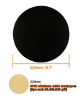 9 Inch Radial Drywall Sander Kit With Six Assorted Grit Sandpaper Discs showing black aluminum oxide disc, 220mm size.