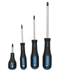 4 Piece JIS Screwdriver Set For Japanese Standard Screws PH2 PH3 With Chrome Vanadium Steel Bits And Comfortable Grips, Precise Fit