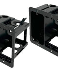 Combo Electrical And Low Voltage Old Work Box 2-Gang Cut-In Retrofit For Power And Data in black finish, pack of 2.