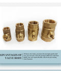 Built Tough 220V Motorized Ball Valve Cast From Solid Brass For Plumbing Features various sizes of brass valve bodies for plumbing use.