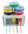 16 AWG Flexible Silicone Wire Hookup Kit With Heat Shrink Tubing Multicolor 13.12 Ft Per Color spools on display box