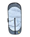 Boosted 20mm Foam Nose And Tail Protection Foil Bag For Wing Foil And SUP Boards Travel Ready Case top view with yellow logo