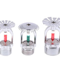 Solid Bronze Pendent Fire Sprinkler Head Half Inch Professional Hookup Heavy Duty Drop Ceiling Mount for Gyms and Public Areas displayed in three sizes.