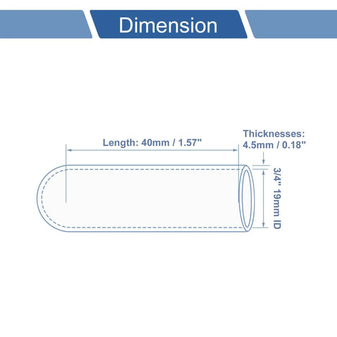 3/4 Inch ID Silicone Hose End Cap dimensions with 40mm outer diameter and 4.5mm wall thickness for high temp engine coolant