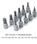 Check out This Awesome 34 Pcs Torx Bit Socket And E-Torx Star Kit With Storage Box For Heavy Duty Jobs That Lets You Crush Rusted Bolts Like A Boss While Keeping Your Tools Organized And Ready To Go Anywhere Without Breaking A Sweat. 3/8 in 10 mm 11-piece Torx socket set