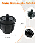 UF-1 Nozzle And Diffuser Assembly Set For Most Soda Fountain Machines, 8 Piece Replacement Kit For Smooth Dispensing, Cola Dispenser Compatible Parts, Easy Install, Plug And Play Ready, Durable High Performance, black 1.8-inch part