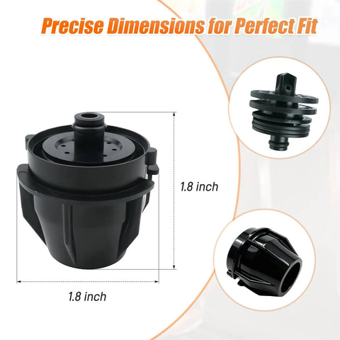 UF-1 Nozzle And Diffuser Assembly Set For Most Soda Fountain Machines, 8 Piece Replacement Kit For Smooth Dispensing, Cola Dispenser Compatible Parts, Easy Install, Plug And Play Ready, Durable High Performance, black 1.8-inch part
