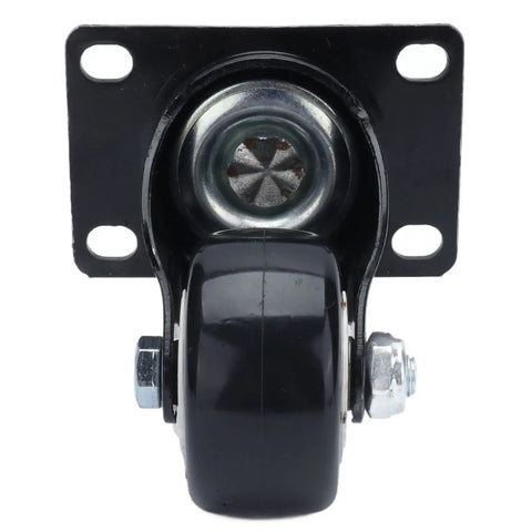 Solid 2.5 Inch Heavy Duty Swivel Casters Featuring Twin Ball Bearings And Quiet Rolling Polyester Wheels for carts.