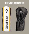 Offset 9 Wood Golf Club For Right Hand Senior Flex with head cover included, black cover with white and gold accents