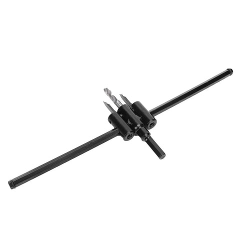 Adjustable Hole Cutter Saw Kit With Alloy Steel Beam And Scale Marks, Includes Hex Wrench For Precise 30 To 300mm Cuts In Wood Or Metal, Atotal Must Have Tool For Pros, black adjustable hole cutter with hex wrench