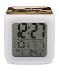 Vintage Tractor Photo Farm Alarm Clock With LED Display For Bedroom Digital Clock With Seven Color Changing Night Light
