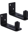 Two Pack Sliding Barn Door Floor Guides With Adjustable Rollers, Bottom Mount Floor Guide Stays For Universal Sliding Closet Doors