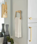 Champagne Bronze Cabinet Knob for Drawers and Cabinets, 1-5/16 Inch Diameter, Blackrock Transitional Hardware on white cabinet