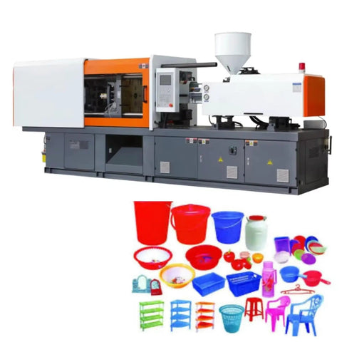 Heavy Duty Automatic Injection Molding Machine For Plastic Parts Manufacturing With Hydraulic System, producing colorful plastic household goods.