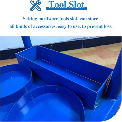 Heavy Duty Cylinder Rack Cart With Four Durable Wheels For Safe Storage And Easy Transport Of Gas Tanks Propane Cylinders And Industrial Equipment Blue 67x42x40cm