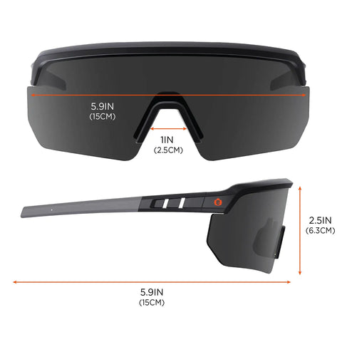 Legit Tough Oversized Blade Style Safety Glasses With Ansi Z87 Plus Rating And Custom Flex Fit Temples For Built Different Impact Resistance And Clear Peripheral Vision At Work