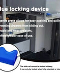 76mm Heavy Duty Ball Bearing Drawer Slides Full Extension For Truck Cabinets With Auto Locking Mechanism To Prevent Drawer Drift During Travel Secure Tool Storage For Work Trucks And RVs, blue locking device