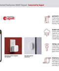 Smooth Operator Smart Deadbolt With Touchscreen Keypad And August Wi Fi Compatibility showing app control and August Connect Wi-Fi Bridge.