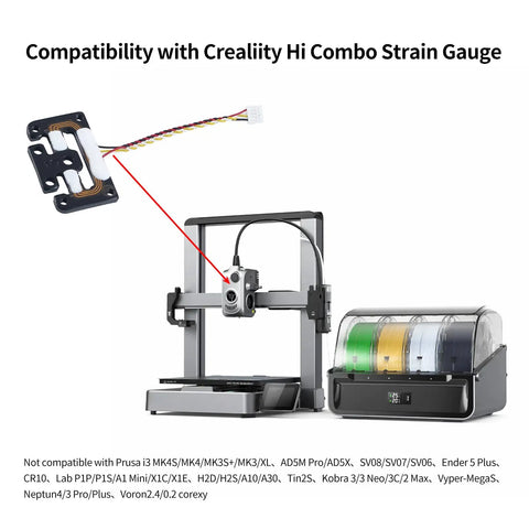 Auto Bed Leveling Sensor With Strain Gauge For Hi Series 3D Printer Replacement Bed Leveler installation illustration