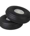 RC Plane 3.5 Inch Black PU Tire Wheel With Beige Plastic Hub Set Of 2 For Fixed Wing Model Aircraft Lightweight Durable Replacement Parts For Hobbyists And Enthusiasts