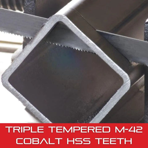 Pro Die Intenss Bi Metal Band Saw Blade With M 42 Cobalt HSS Teeth For Tool Die Mold Steels Long Lasting Heavy Duty Cut For Contour Work On Vertical Machines Split Chip Advantage 7 Ft 8-1/2 In 1/2 In Wide.025 In Thick RG-S-W