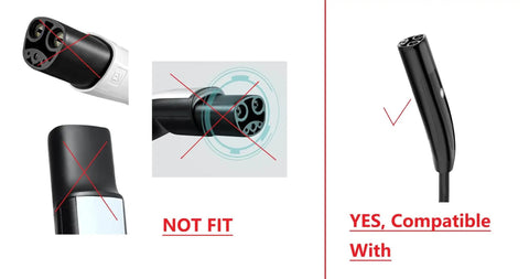 Compatibility guide for No Sweat One Hand EV Charger Wall Mount Dock for Tesla Model 3 Y X S NACS cord.