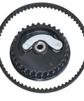 Genuine Camshaft Pulley Gear Timing Belt Kit Fit Honda GX25 4 Stroke Mini Trimmer Brushcutter Solid Build Long Lasting Performance Easy Install Durable Replacement Part For Outdoor Lawn Care, black metal gear and timing belt