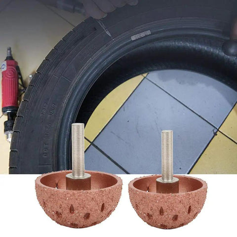 Built Tough Two Piece Tungsten Steel Bowl Grinding Heads For Tire Repair Angle Grinder Attachments, 42mm and 55mm sizes.