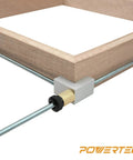 Pro Grade Aluminum Quick Release Corner Framing Clamp Kit For Picture Frames Up To Forty Five And A Half Inches in use on frame