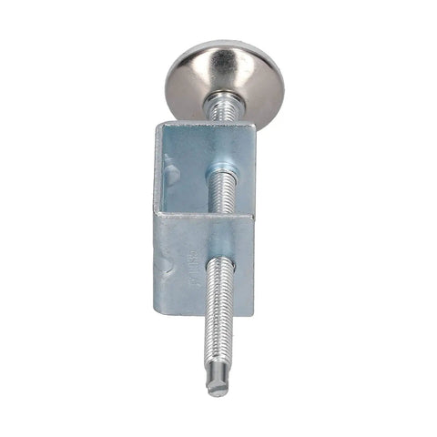 Adjustable Furniture Feet Leveling Kit With Iron And Plastic Build No Wobble Screw Mounted Nut Leveler, one piece with thread detail