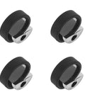 Four Pcs Copper Round Frameless Mirror Hanging Clips With Built Tough Zinc Alloy Brackets, Adjustable Clamp For 3-8 Mm Glass