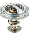 Solid Engine Coolant Thermostat Replacement Fits Mitsubishi Eclipse Diamante Models with metallic finish and central valve.