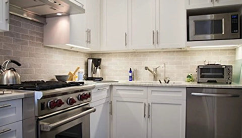Modern kitchen featuring 12mm Diameter Brushed Stainless Steel T Bar Cabinet Handles Hollow Pulls 8 Inch Overall Length with 5 Inch Hole Centers