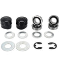 Front Wheel Bushing To Bearing Conversion Kit For 9040H Riding Mower with washers, dust caps, and rings visible
