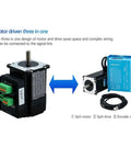 Premium Nema 23 Closed Loop Stepper Motor With Integrated Digital Hybrid Servo Drive At 48V And 32 Bit Dsp Control for CNC use.