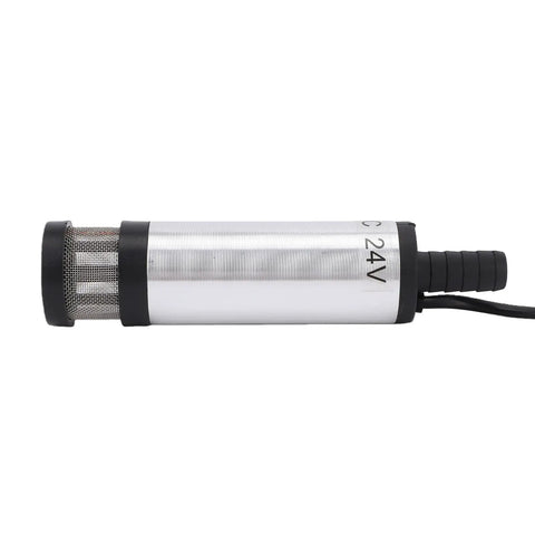 Heavy Duty 24V Stainless Steel Electric Submersible Drum Pump For Derv Fuel Water Oil Transfer With Strong Suction And Extended Filter Screen Silver Clip Type Design